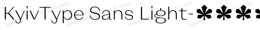 KyivType Sans Light字体转换